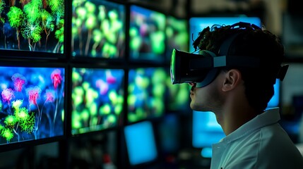 An advanced biology lab using virtual reality to study the effects of climate change on species distribution