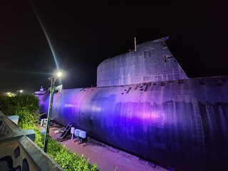 Visakhapatnam, Andhra Pradesh, India- Nov 01 2024: VMRDA INS Kursura Submarine Museum - INS Kursura (S20) was a Kalvari-class diesel-electric submarine of the Indian Navy.