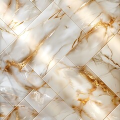 luxury marble tiles with a soft white base and golden veins, arranged in a herringbone pattern  blackground