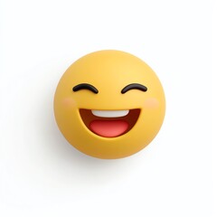 A cheerful emoji symbolizing happiness and positivity in digital communication.