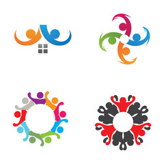 Team group people , Community, network and social icon design template