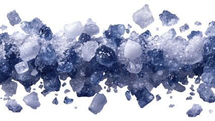 Obraz premium vibrant mix of blue and white salt crystals, showcasing texture and color. Perfect for culinary or decorative use, adding touch of elegance to any setting