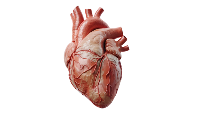 human heart isolated on white