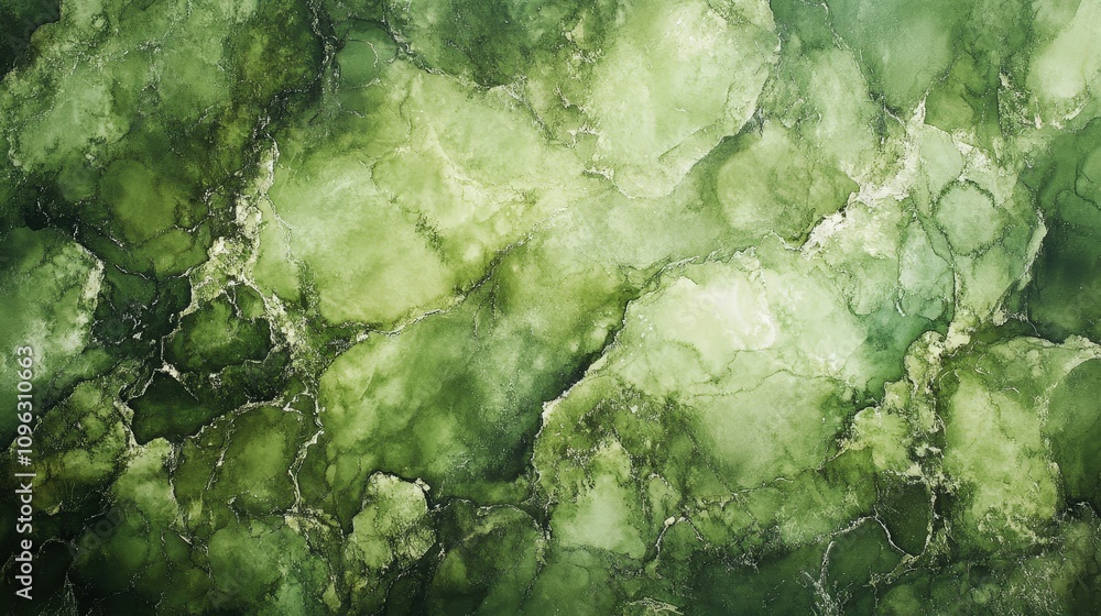 Poster abstract green texture with flowing patterns and natural feel