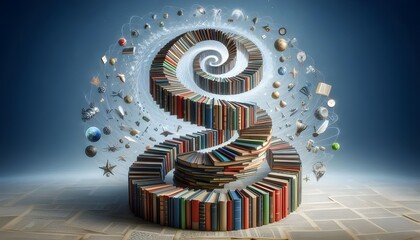 Fototapeta premium knowledge staircase concept