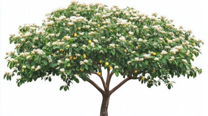 Fototapeta premium Majestic Flowering Tree with Fruits