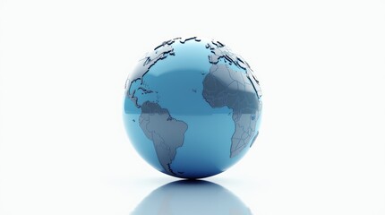 Fototapeta premium Digital globe on white background