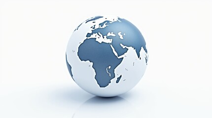 Fototapeta premium Digital globe on white background