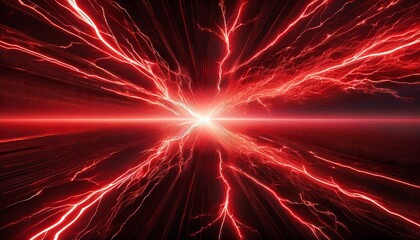 abstract red lightning sparks effects anime cartoon style background from generative ai