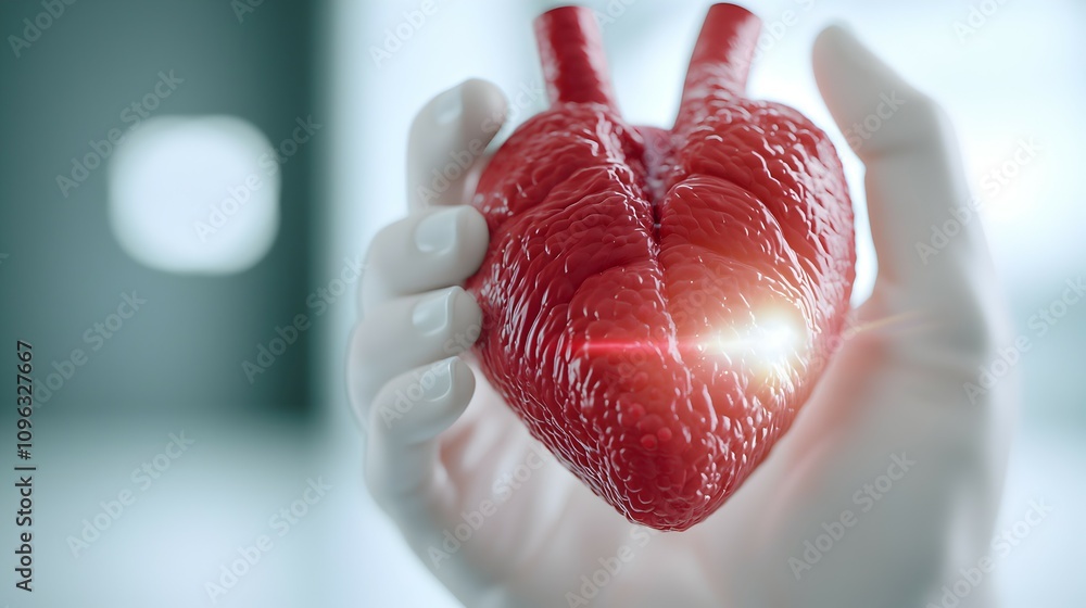 Poster heart in motion pulsing red cells through intricate veins - captivating microscopic view of lifes vi