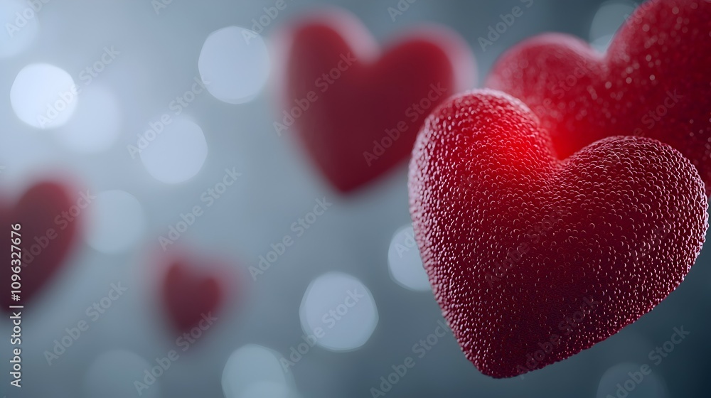 Poster dynamic heart in motion - illuminated red cells flowing through intricate veins capturing lifes vibr