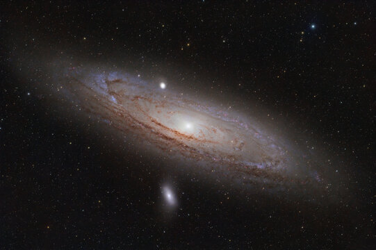 Galaxy Andromeda M31 with  hydrogen-alpha details 