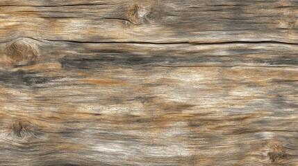 Fototapeta premium Close-up of weathered wooden surface with a rich texture and earthy tones.