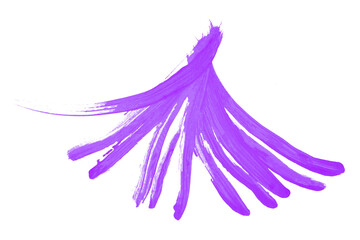 Purple brush strokes on transparent background and hand-painted watercolor texture.