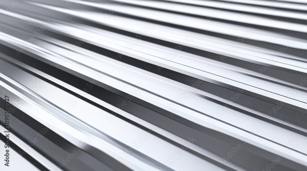 Poster close-up view of sleek metallic lines creating a modern and dynamic pattern.