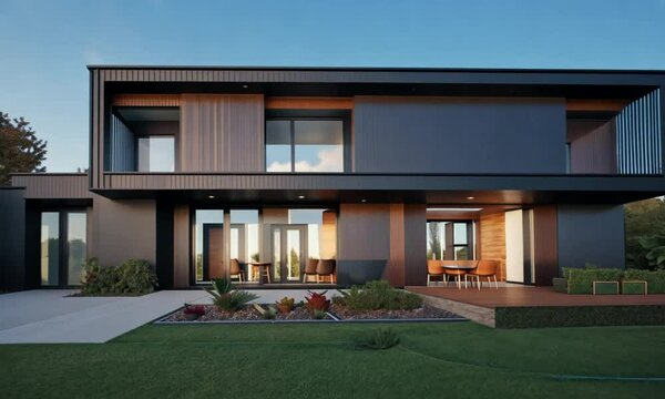 Sleek Contemporary House with Panoramic Windows