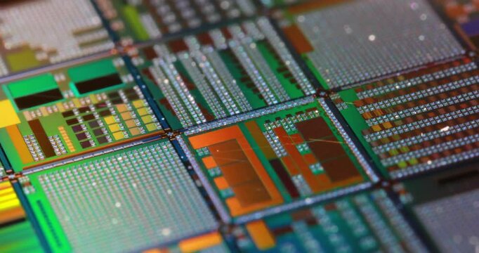 Silicon semiconductor wafer close-up. In electronics, a wafer also called a slice or substrate is a thin slice of semiconductor, a crystalline silicon, used for the fabrication of integrated circuits
