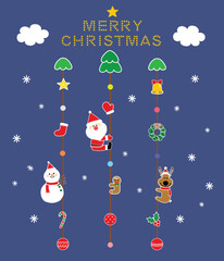 Naklejka premium I collected images related to Christmas Christmas-related source images