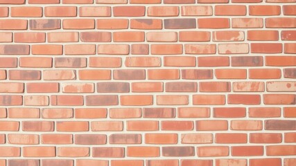 Obraz premium Textured red brick wall pattern with rough surface and natural variations, building