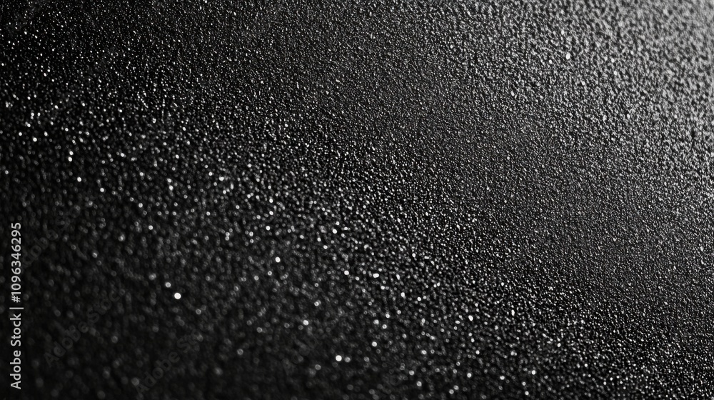Aufkleber close-up of a textured black surface with sparkling details, creating a sense of depth and elegance.