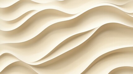Obraz premium Abstract wavy texture in soft beige tones, creating a serene and calming atmosphere.