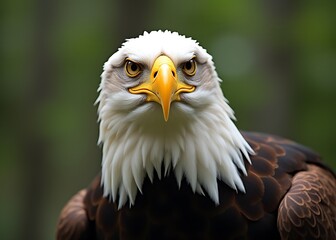 Obraz premium The American bald eagle is the national bird of the United States but not a traditional symbol for poultry farms.