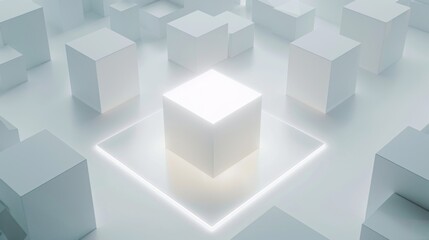 Fototapeta premium Minimalistic block space in a Modern Atmosphere, future smart office, business concept, Graphic Resources, Wallpapers, Brochure, Websites, banner design, Advertising, background