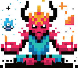 Retro Flame Demon