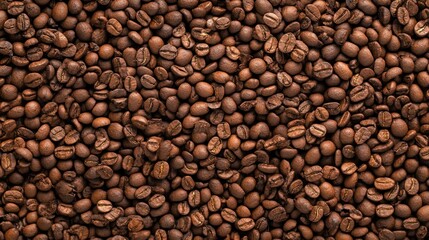 Fototapeta premium Close-Up of Textured Coffee Beans on a Background