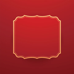 Happy Chinese new year 2025. Chinese new year banner with circle for show product. Greeting card. China frame with lantern on red background.