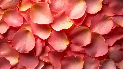 Rose petals pattern in soft pink hues, creating romantic and delicate background. gentle curves and textures evoke sense of tranquility and beauty