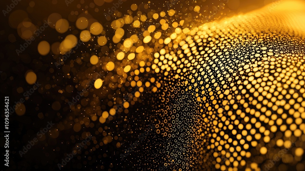 Poster golden light reflections abstract art digital creation vibrant background close-up view visual aesth