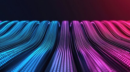 Dynamic digital waves showcase abstract environment visual art technology close-up aesthetic innovation