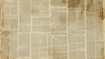 Vintage Newspaper Texture for Background Use