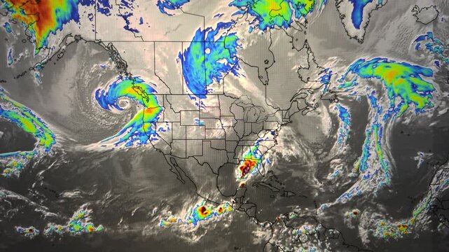 Hurricane Map On North America
