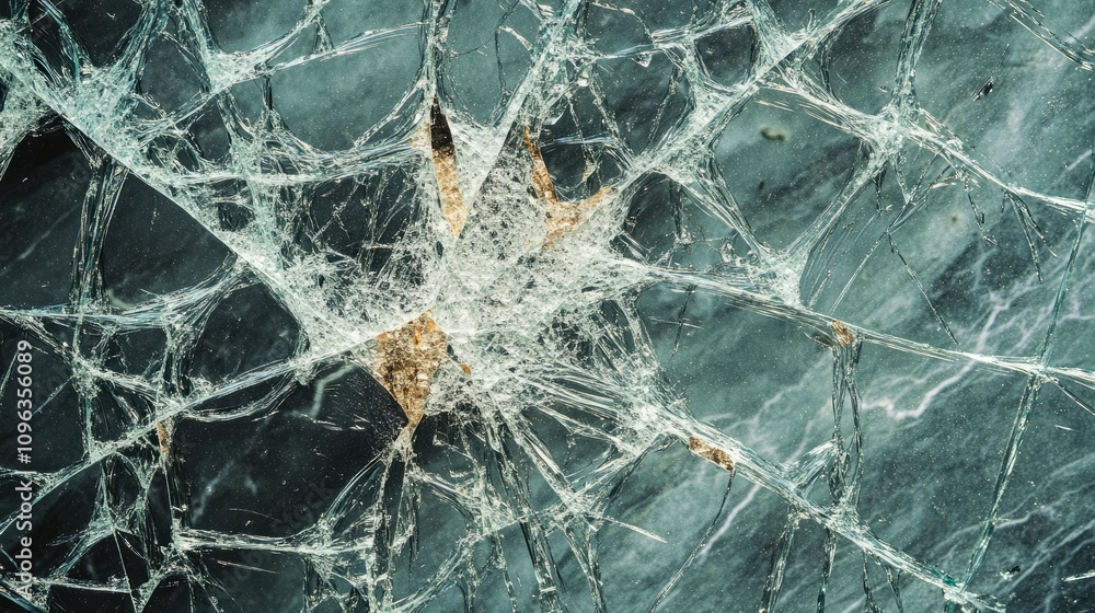 Poster close-up of a cracked phone screen after a drop, highlighting the damage and new standards of phone 