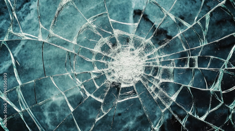 Poster close-up of a cracked phone screen after a drop, highlighting the damage and new standards of phone 
