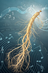 Sound Wave Ginseng – Ginseng Root Suspended in Vibrational Energy for Healing