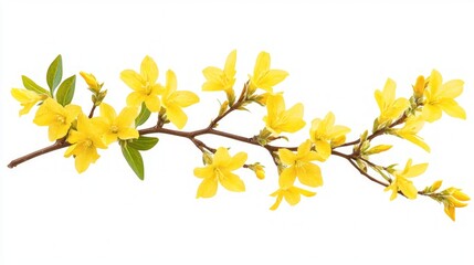 Delicate Spring Branch with Vibrant Yellow Flowers