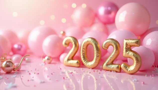 new year with gold numbers, 2025 new year celebration background