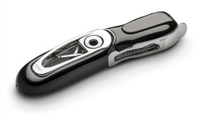 Fototapeta premium Sleek Black and Silver Modern Gadget Design