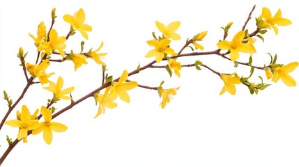 Spring Yellow Flowers Branch