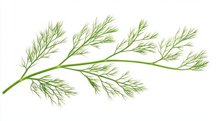 Fototapeta premium Fresh Dill Branch - Vibrant Green Herb