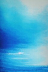 abstract painting of blue watery, blue background, 3d