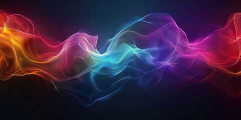 Abstract Neon Wave Background