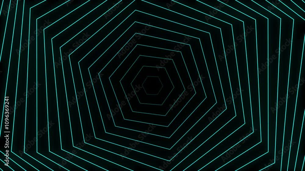 Poster beautiful shape line looping motion graphics. animation on black background.