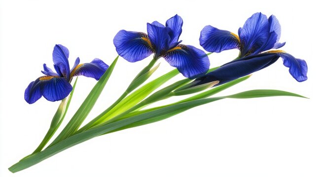 Stunning Blue Irises in Full Bloom