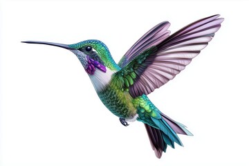 Fototapeta premium Lively feathers and dynamic details in the hummingbird motif