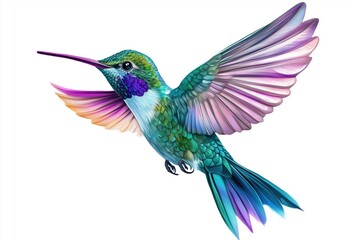 Obraz premium Vibrant hummingbird tattoo with contrasting tones