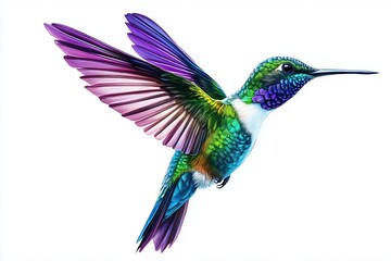 Fototapeta premium Tattoo of a hummingbird with elegant linework